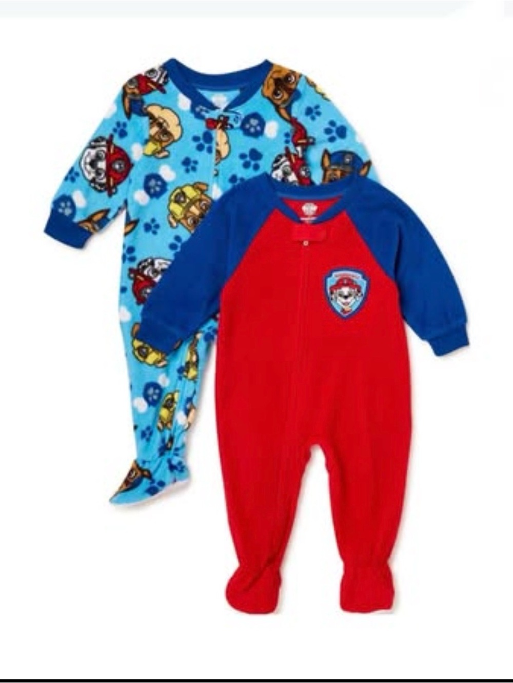 Paw Patrol Toddler Footed One-Piece Pajamas - Red & Blue